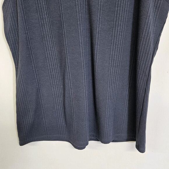 Ann Taylor Blue V-Neck Shoulder Detail Tank Top Sleeveless Blouse Size Medium - Picture 3 of 6